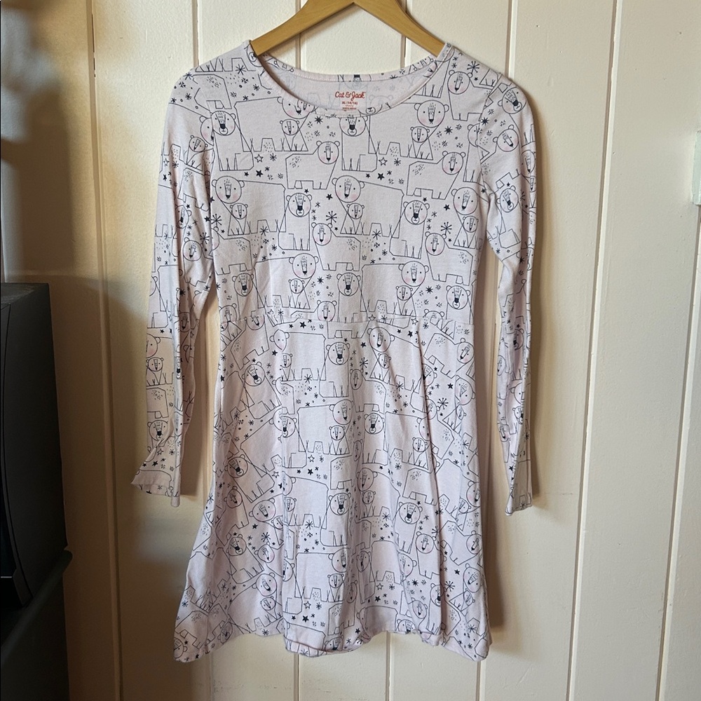 Cat & Jack White Polar Bear Print Dress